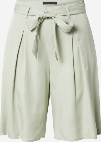 VERO MODA Pleat-Front Pants 'LILIANA' in Green: front