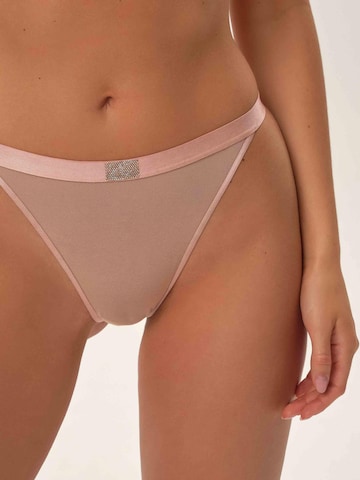 ESOTIQ - Panti 'Slip Othilia, glatte Microfaser, transparent, mit Baumwollzwickel L' en beige