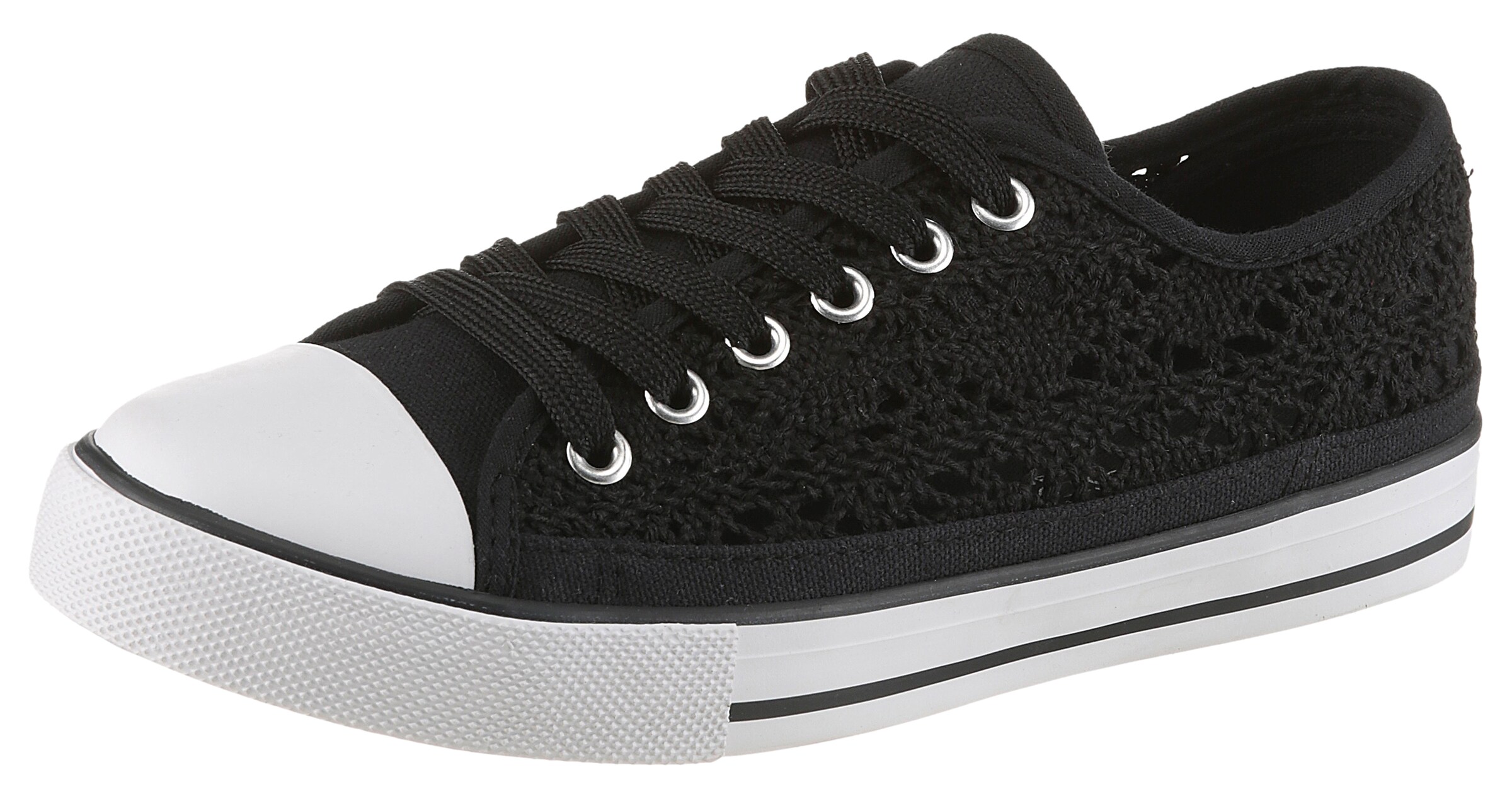 Aniston Sneakers in Black: front
