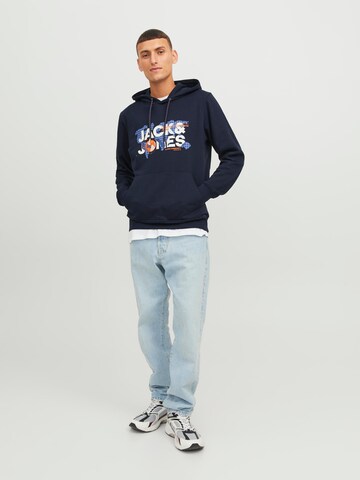 JACK & JONES Sweatshirt 'JJDust' i blå