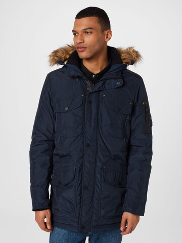INDICODE JEANS Winter Jacket 'Carpelan' in Blue: front