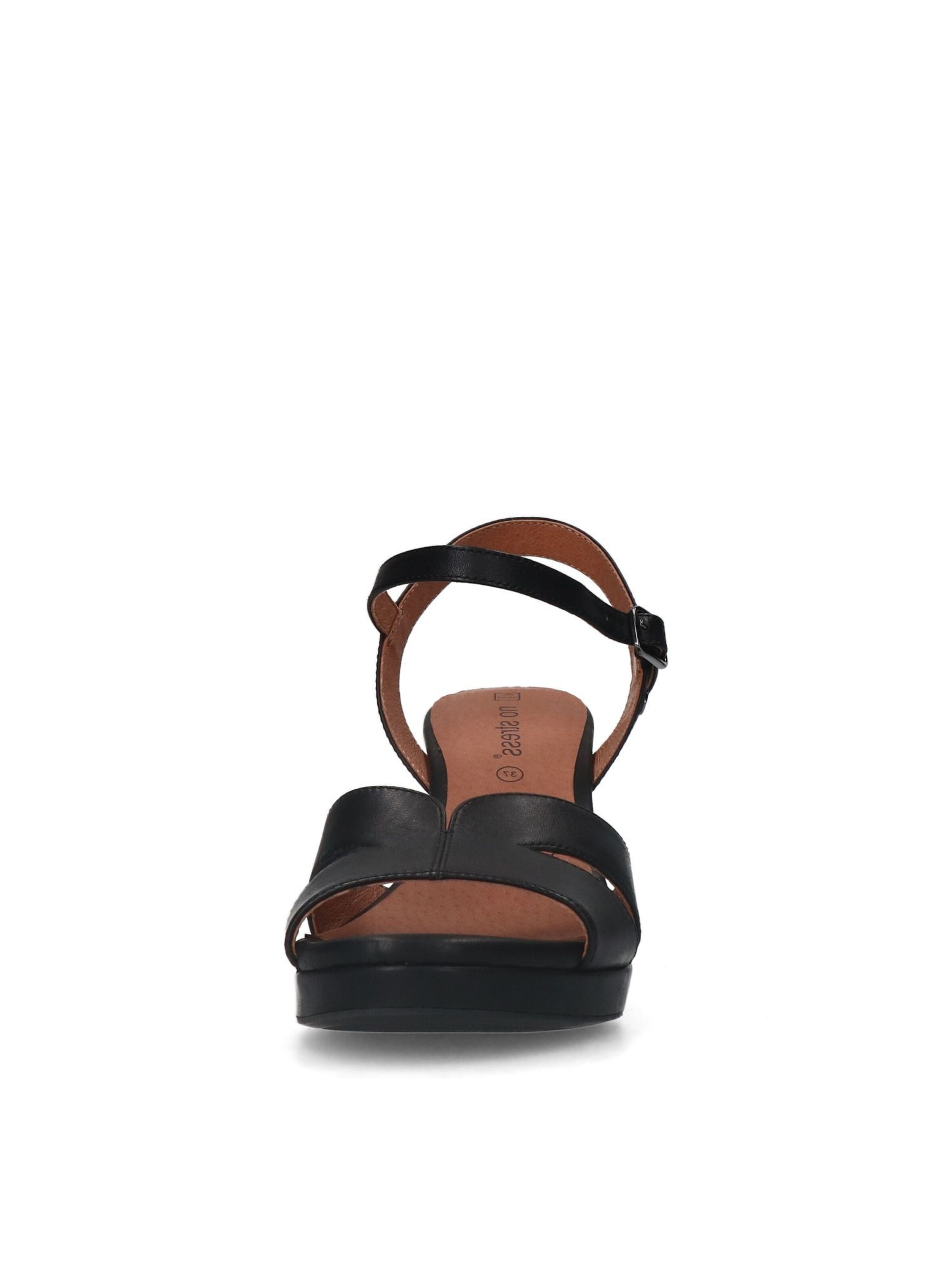 no stress Strap Sandals in Black