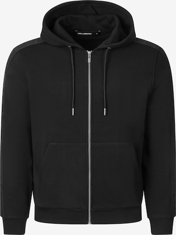 Karl Lagerfeld Sweatjacke in Schwarz: Vorderseite