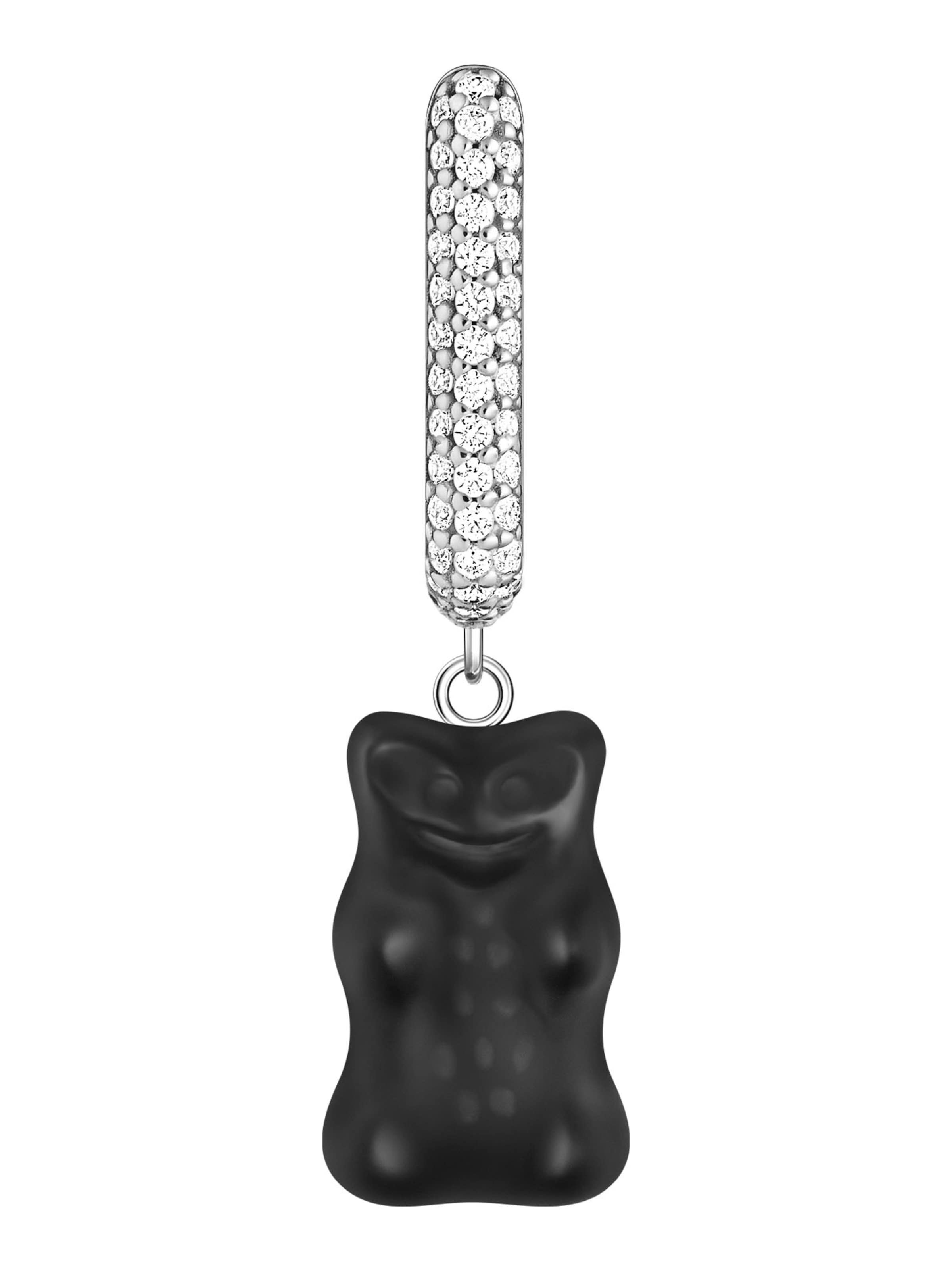 Thomas Sabo Einzel-Ohrring 'Thomas Sabo x Haribo' in Schwarz: Vorderseite