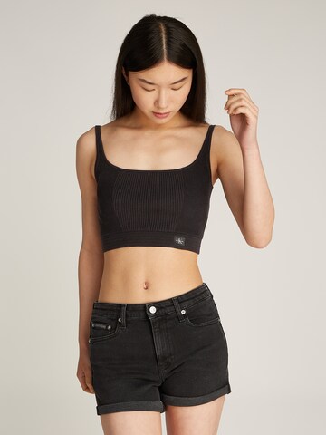Calvin Klein JeansTop s naramenicama - crna boja: prednji dio