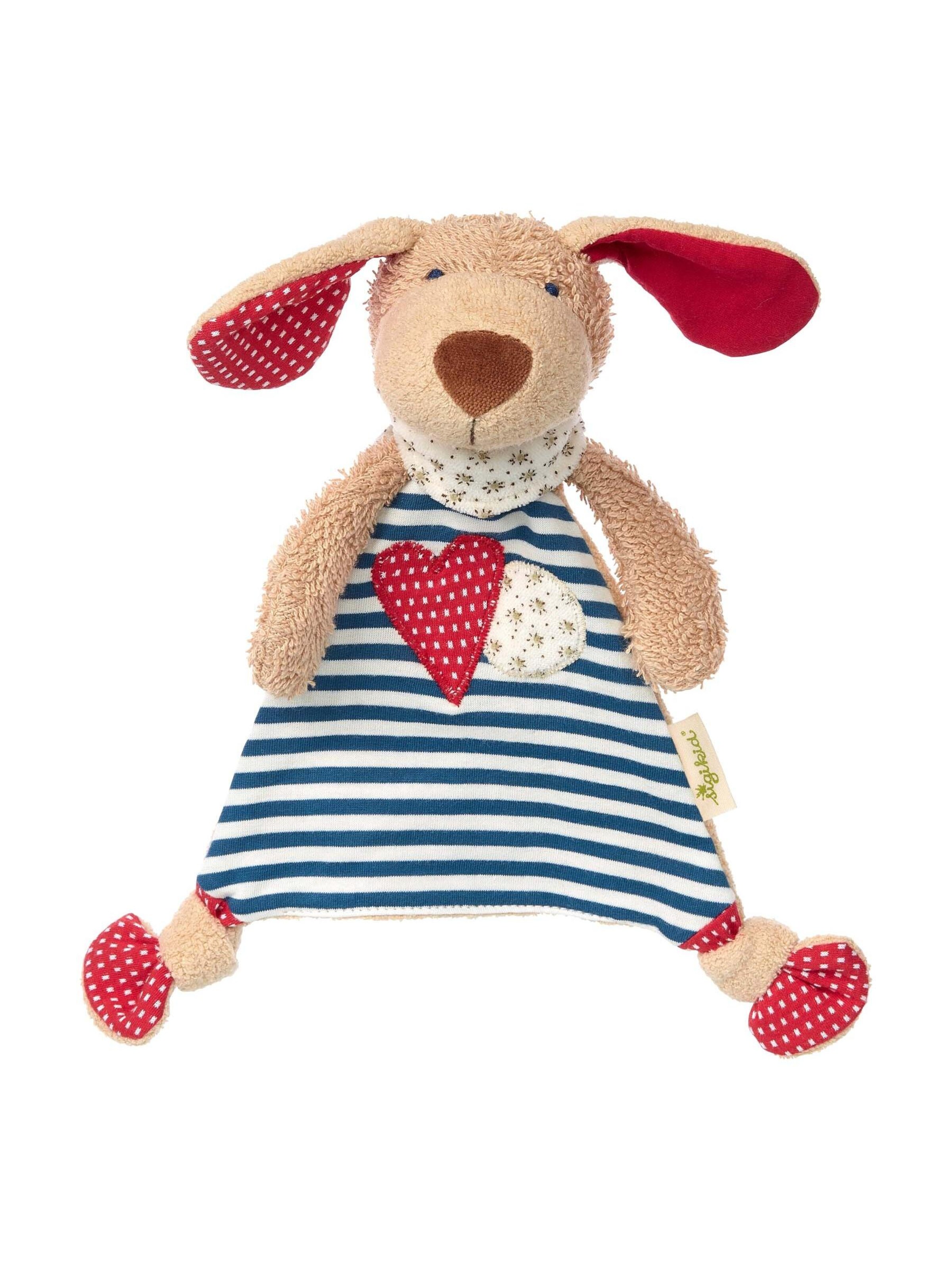 SIGIKID Kuscheltiere 'Schnuffeltuch Natural Stripes Green Collection'‌‌ in Beige: Vorderseite