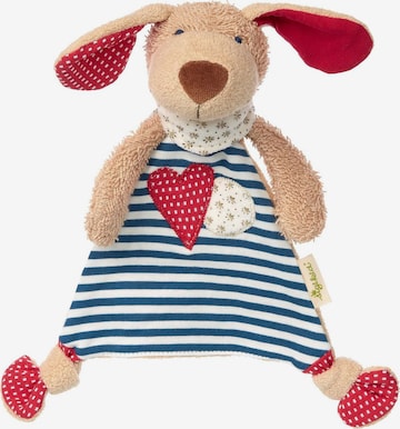 SIGIKID Kuscheltiere 'Schnuffeltuch Natural Stripes Green Collection' in Beige: Vorderseite