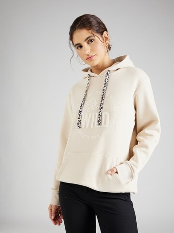 Zwillingsherz Sweatshirt 'Nelina' in Beige: front