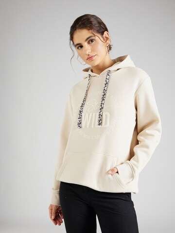 Zwillingsherz - Sudadera 'Nelina' en beige: frente