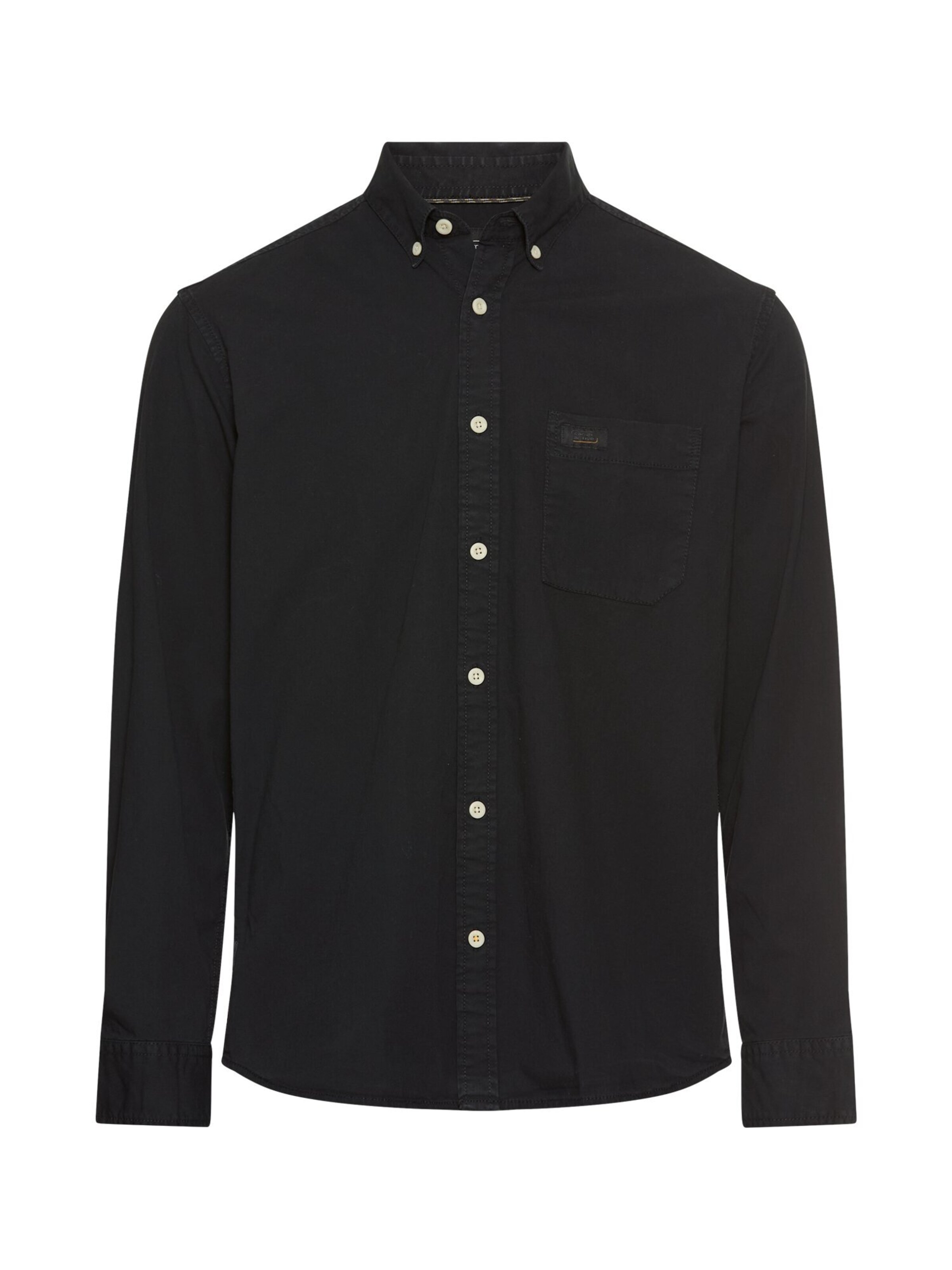 CAMEL ACTIVE Button Up Shirt in Black: front