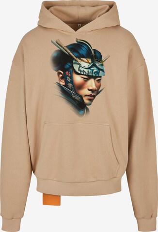 Forgotten Faces Sweatshirt 'Hattori Hanzo' in Beige: front