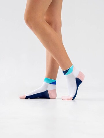 INCYLENCE Athletic Socks 'POLYGONS SHORT' in Blue