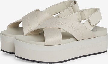 Sandales à lanières Calvin Klein Jeans en beige