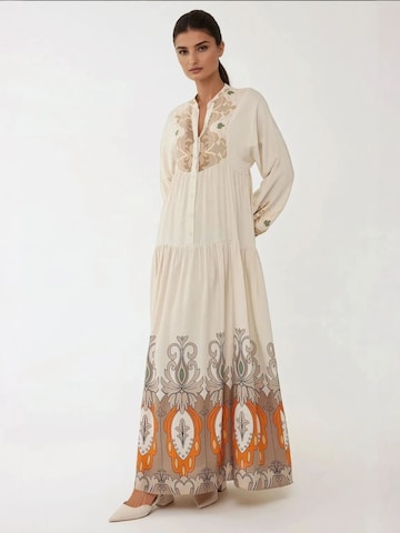 Hiccup Shirt Dress in Beige