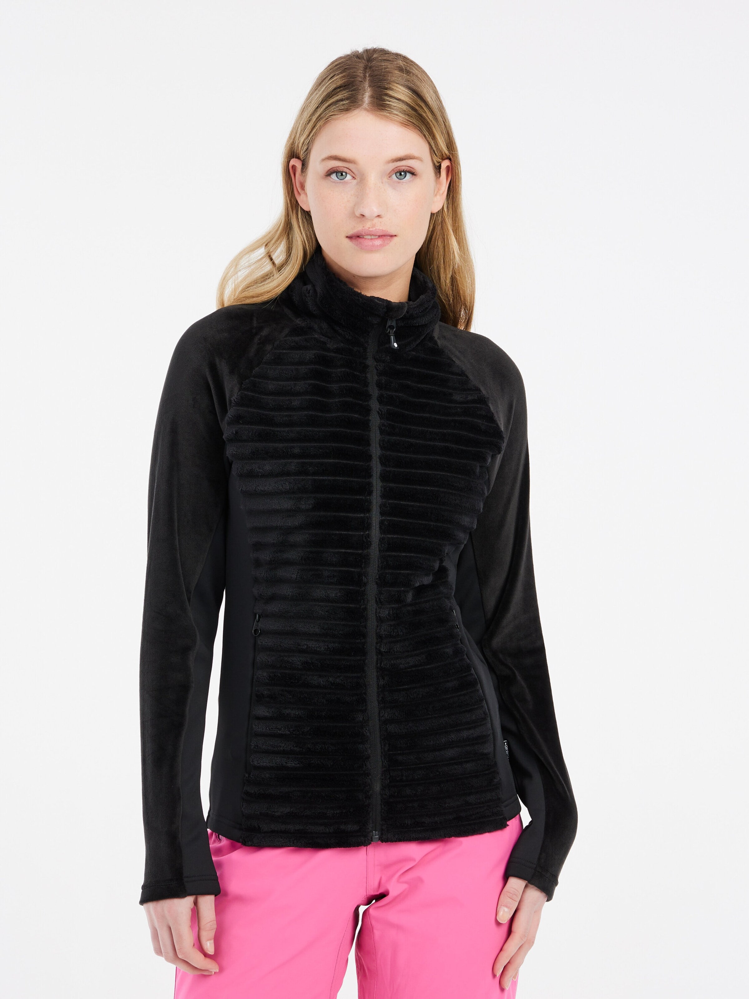 PROTEST Fleece Jacket 'PRTDELAY' in Black: front