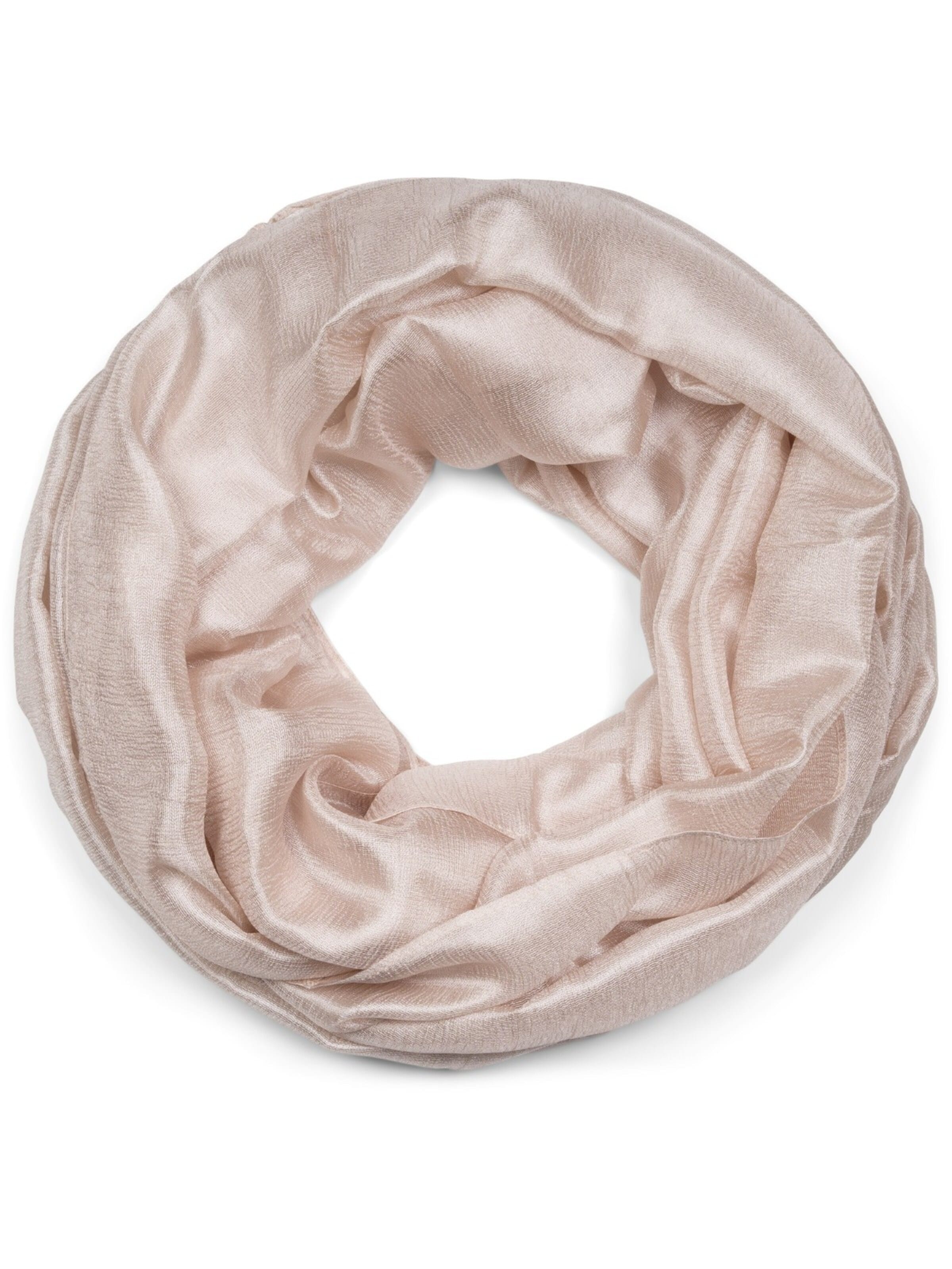 styleBREAKER Schlauchschal 'Seidiger Einfarbiger Loop'‌‌‌‌‌‌‌‌ in Beige: Vorderseite