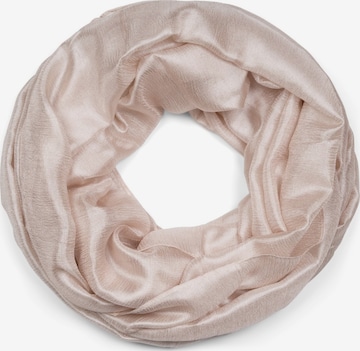 styleBREAKER Schlauchschal 'Seidiger Einfarbiger Loop' in Beige: Vorderseite