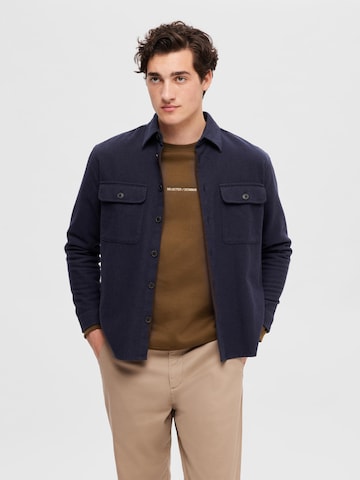 SELECTED HOMME Comfort fit Overhemd 'Mason' in Blauw: voorkant