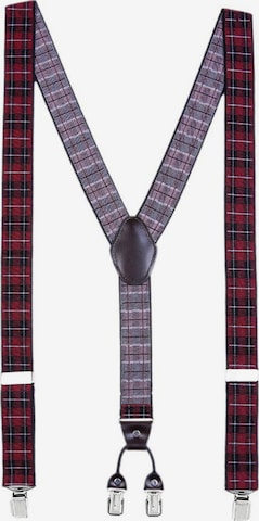 DonDon Suspenders in Red: front