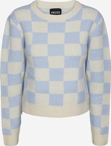 PIECES Sweter 'Fare' w kolorze niebieski: przód