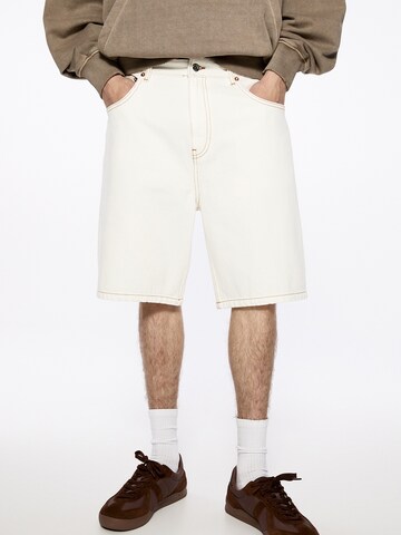 Pull&Bear Loosefit Shorts in Beige: predná strana