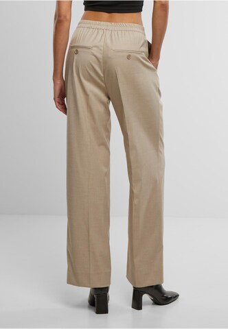 SECOND FEMALE Wide Leg Bundfaltenhose in Beige