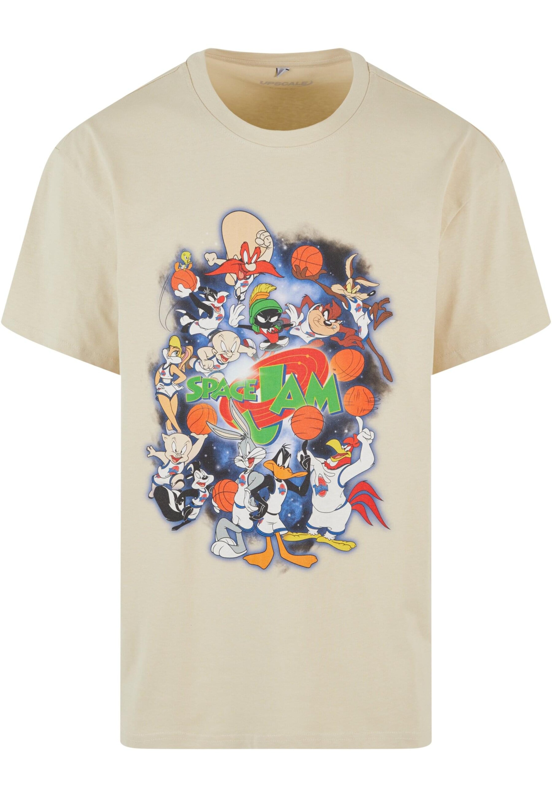 MT Upscale Tričko 'Space Jam Teamwork' - Béžová: predná strana