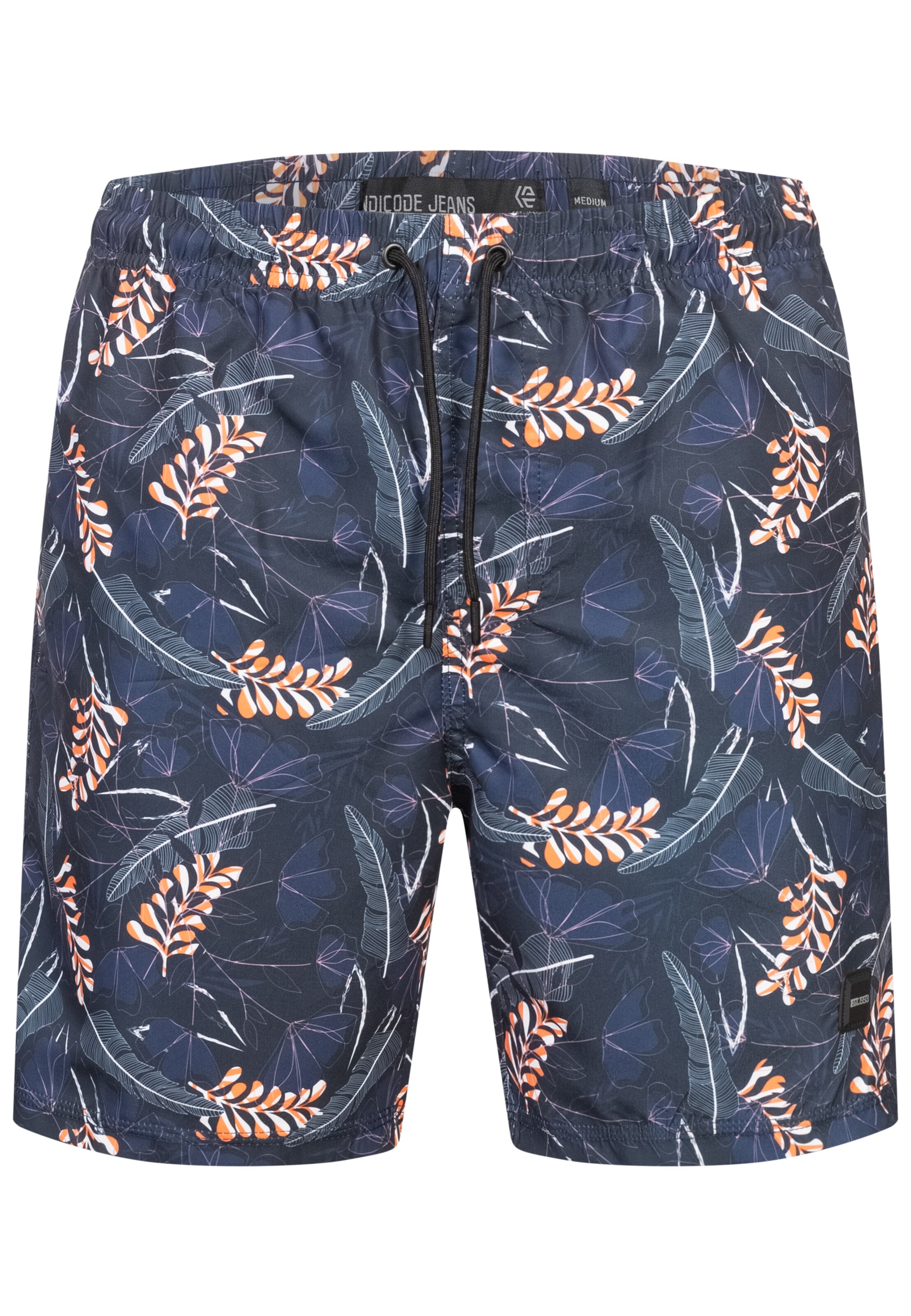 Shorts de bain 'Tonios' INDICODE JEANS en noir : devant