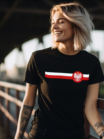 MAKAYA Shirt 'Polen Wappen'‌ in Schwarz