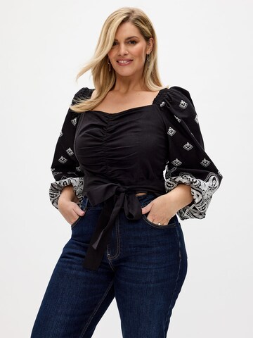 RYC by Angelina Kirsch Bluse in Schwarz: Vorderseite