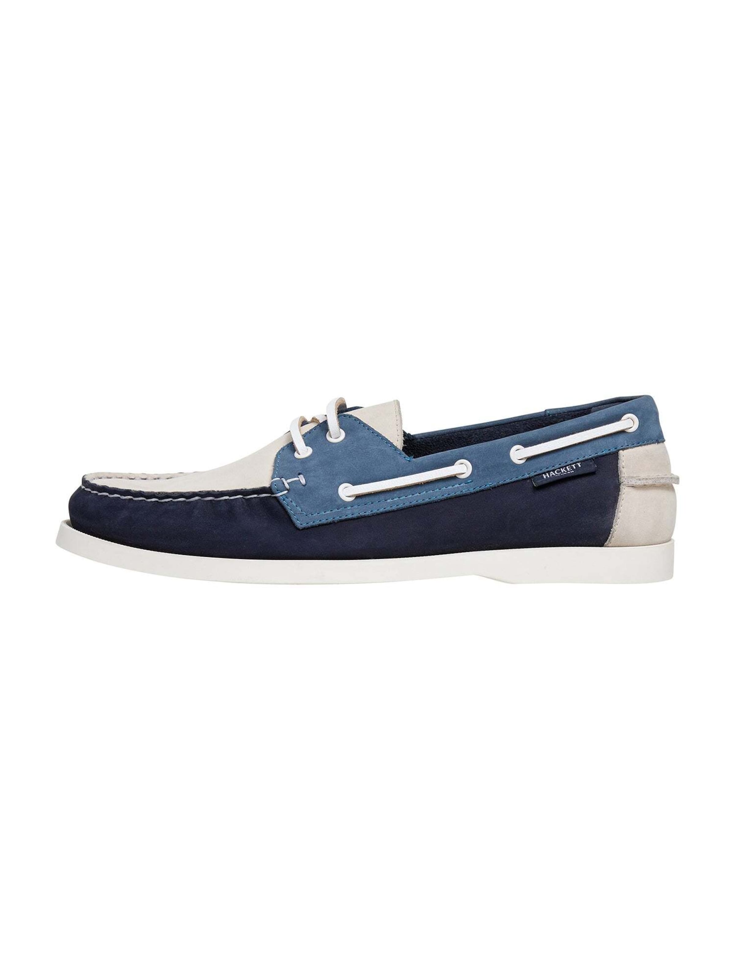 Hackett London Mocassins in Blauw: voorkant