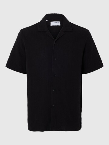 SELECTED HOMME Button Up Shirt 'SLHSal' in Black: front