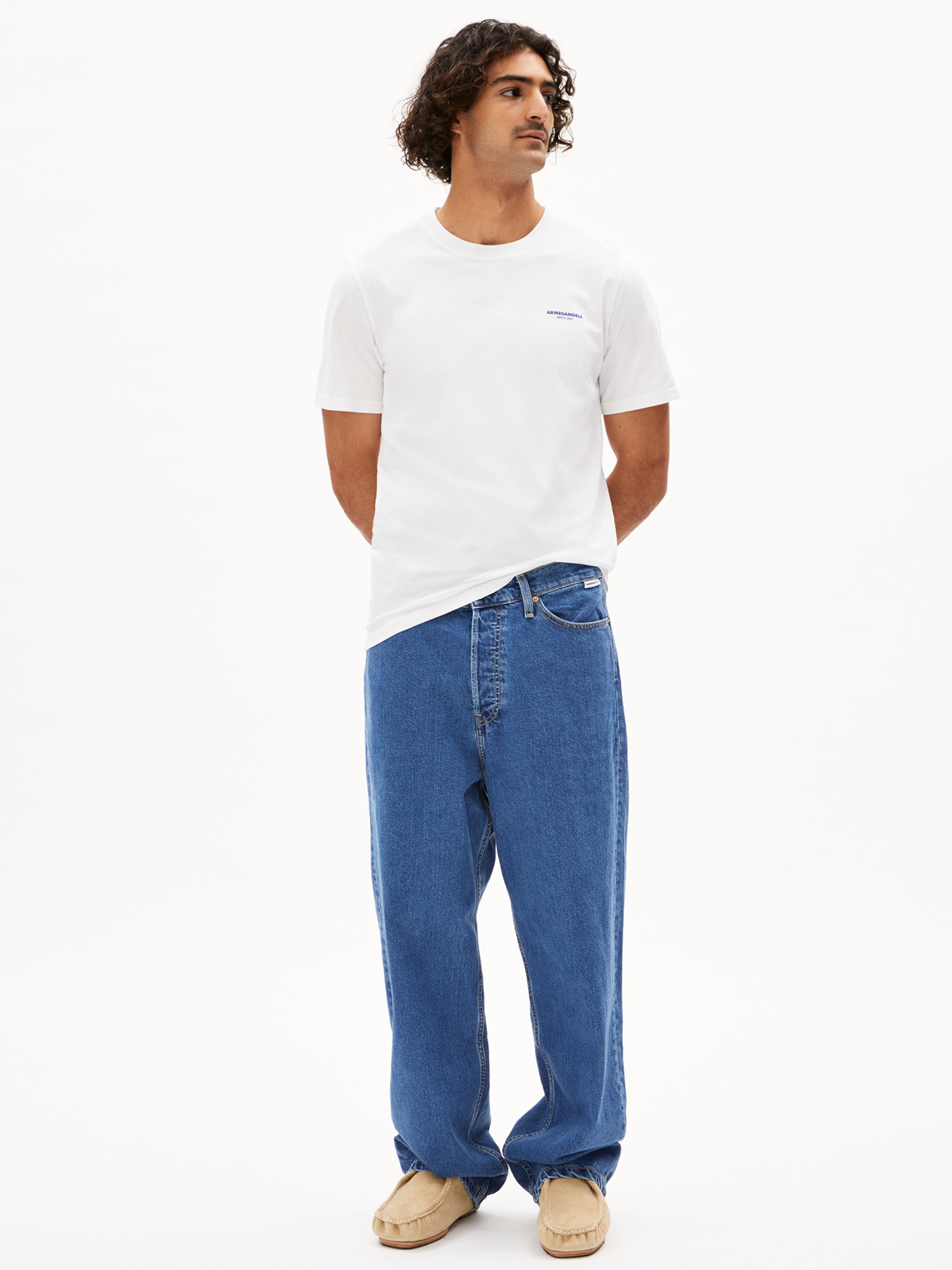 ARMEDANGELS Shirt 'MAARKOS LIGHT SUN' in White