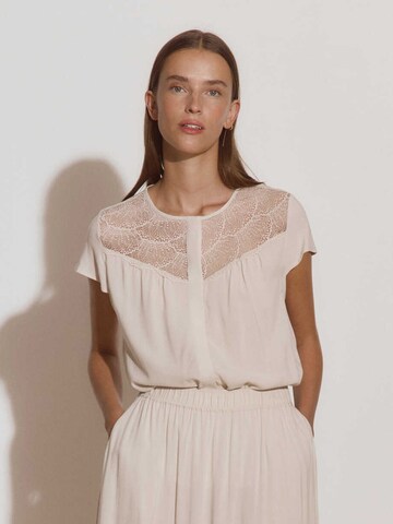 rosemunde Bluse 'Elif' in Beige: Vorderseite