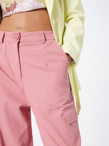 Nasty Gal Wide leg Παντελόνι cargo σε ροζ