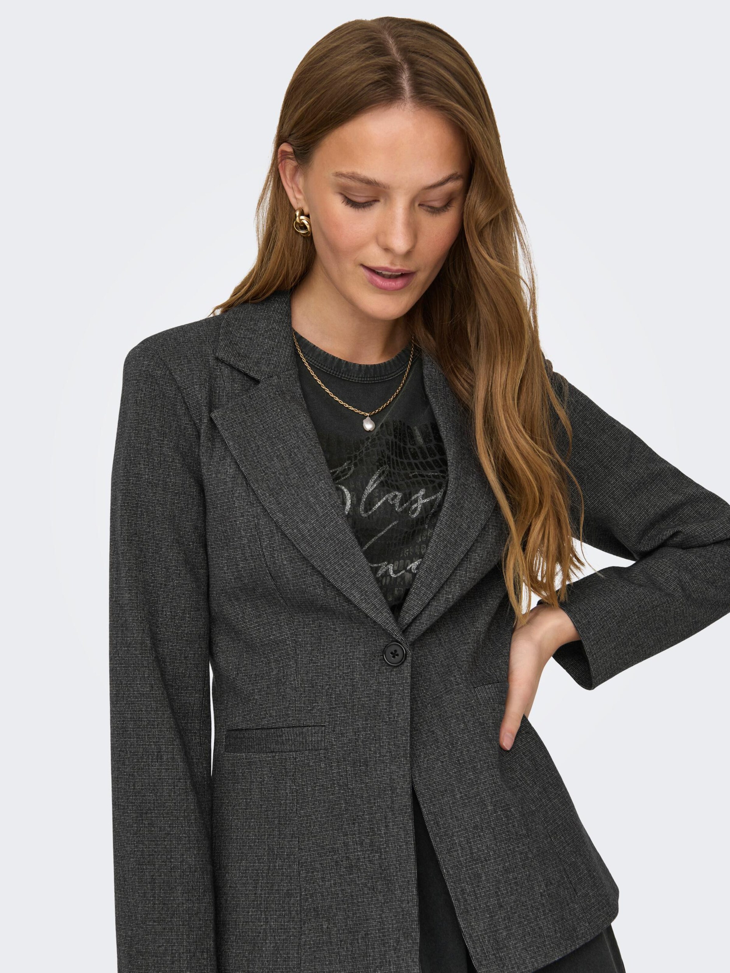 Grey top blazer sale