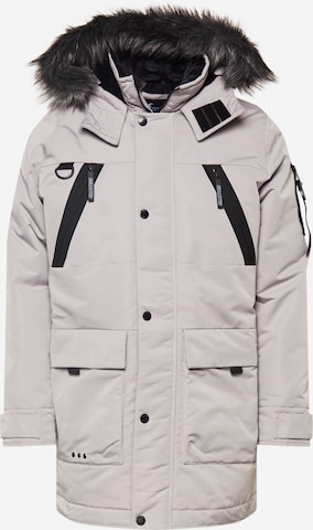 HOLLISTER Winter Parka in Grey: front