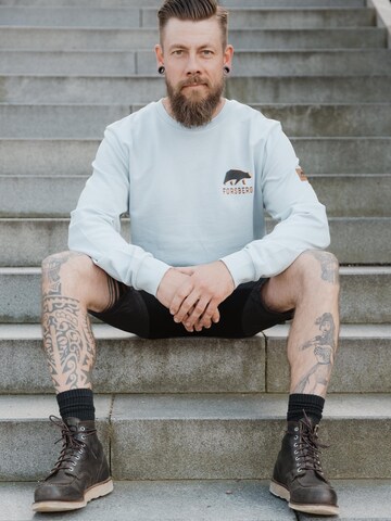 FORSBERG Sweatshirt 'mit kleinem Anaglyph-Logo' in Blau