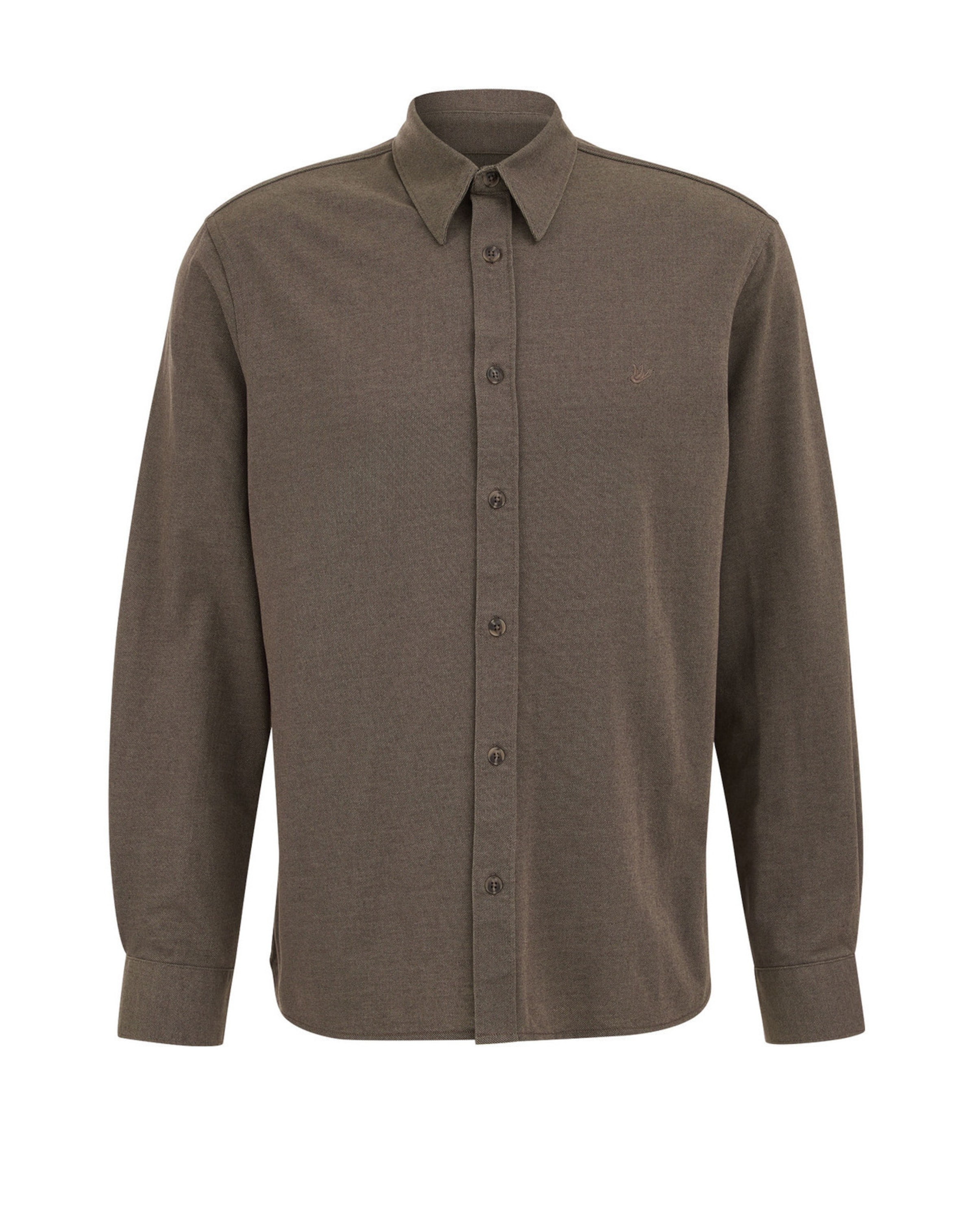 WE Fashion Comfort Fit Πουκάμισο σε καφέ: μπροστά