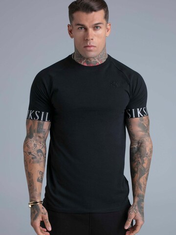 SikSilk Koszulka 'Tech' w kolorze czarny: przód