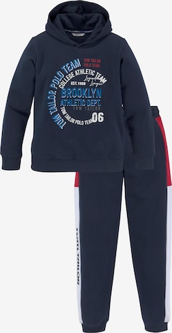 Tom Tailor Polo Team Sweatsuit in Blue: front