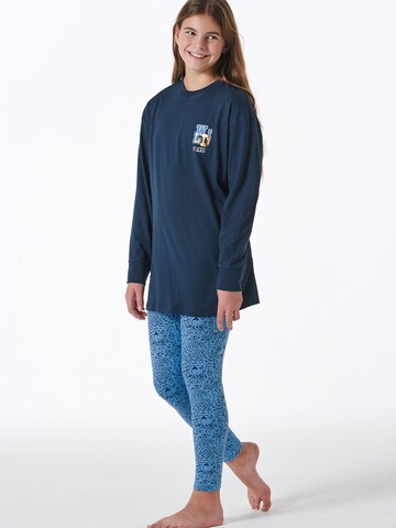 SCHIESSER - Pijama ' Nightwear ' en azul: frente