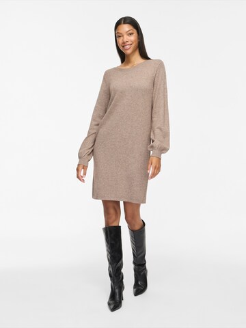 VILA Knitted dress 'VIRIL' in Brown