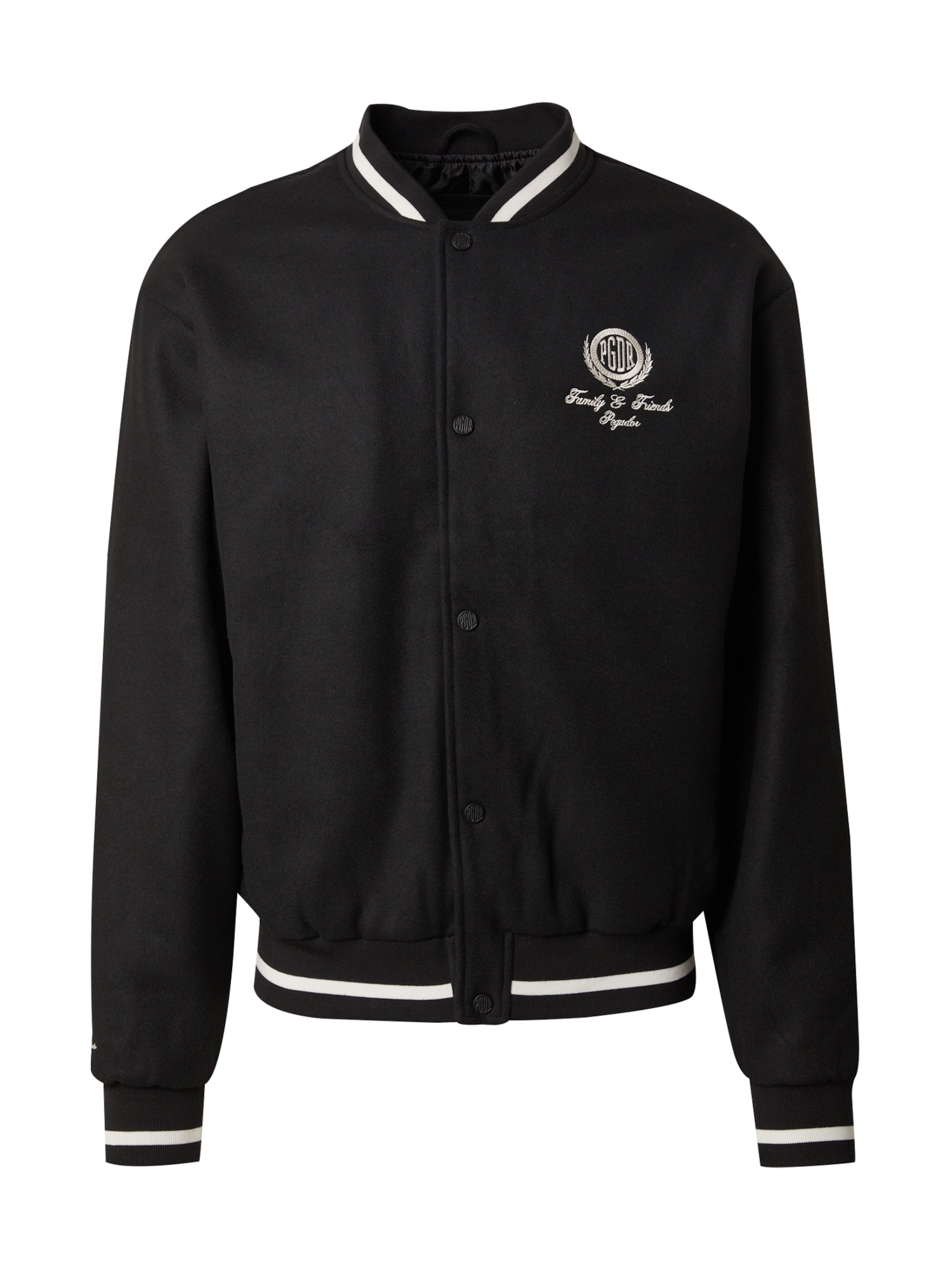 Pegador Преходно яке 'Atmore Varsity' в черно: отпред