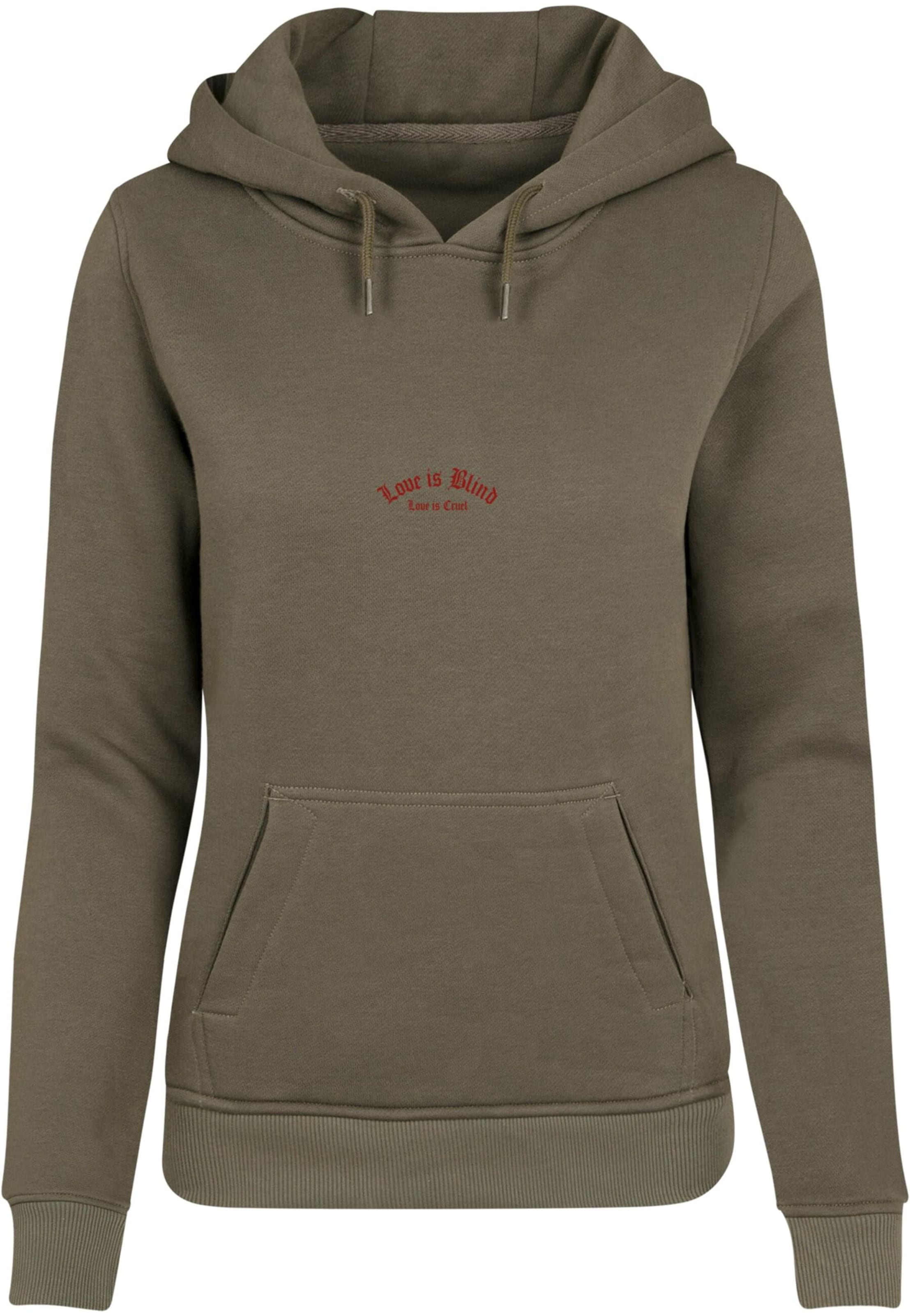 Mister Tee Sweatshirt Love Is Blind Love Is Cruel in Green Olive ABOUT YOU