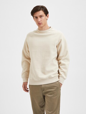 SELECTED HOMME Sweatshirt 'Karl' i beige: forside