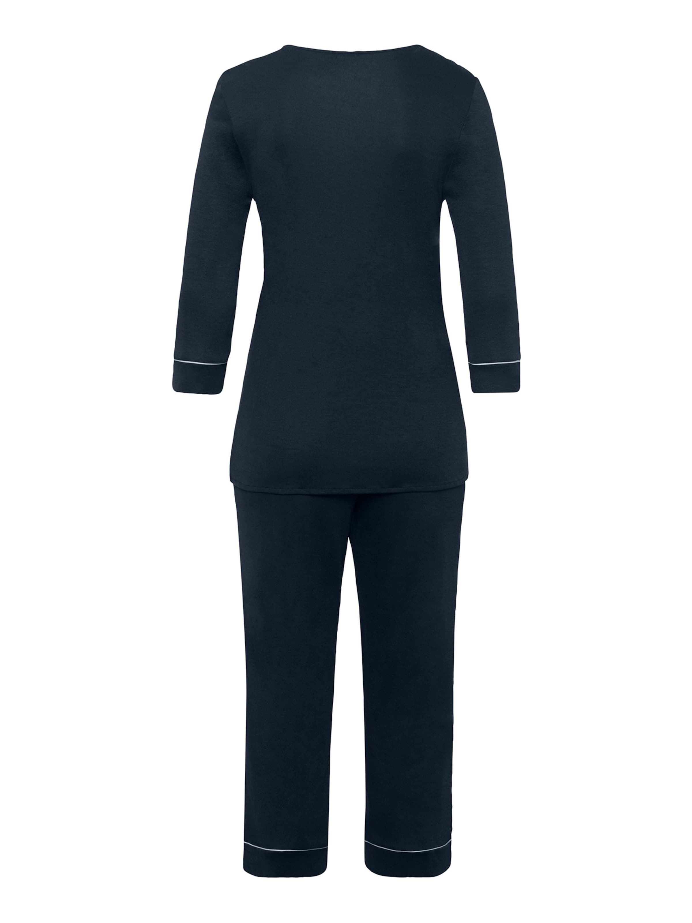 Hanro Pyjama ' Natural Comfort ' in Blauw