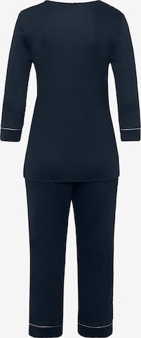 Hanro 3/4 Arm Pyjama ' Natural Comfort ' in Blau