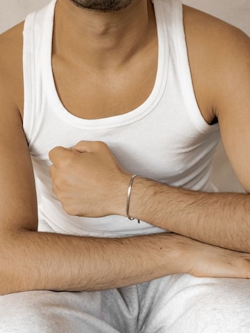 Hey Happiness - Pulsera 'Serpent Flat' en plata: frente