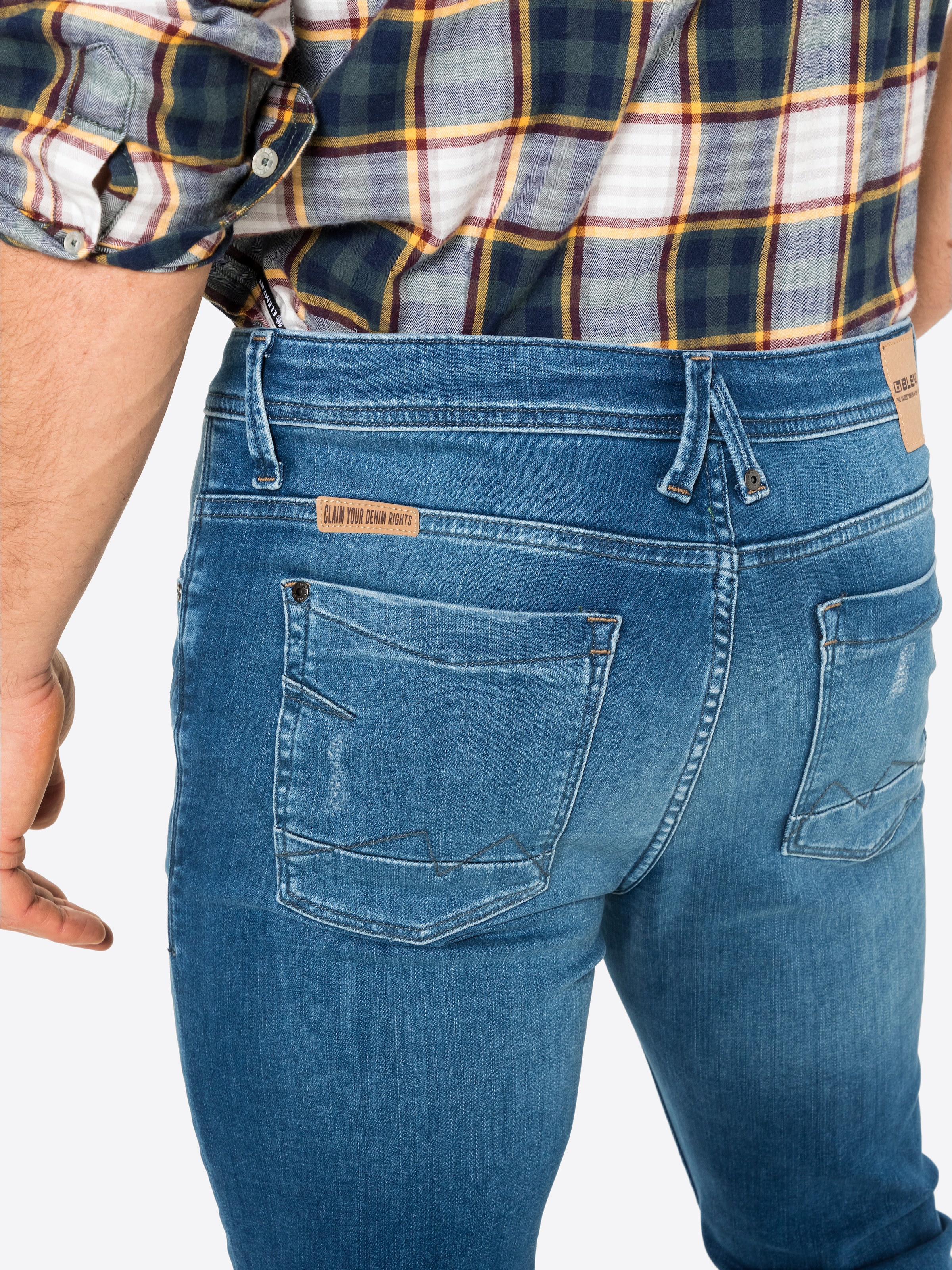 Blend Echo Multiflex Jeans Skinny Uomo – Denim Elasticizzato, Vestibilità Sottile, Look Autentico Con 5 Tasche, Cuciture Selvedge, Cotone Sostenibile BCI